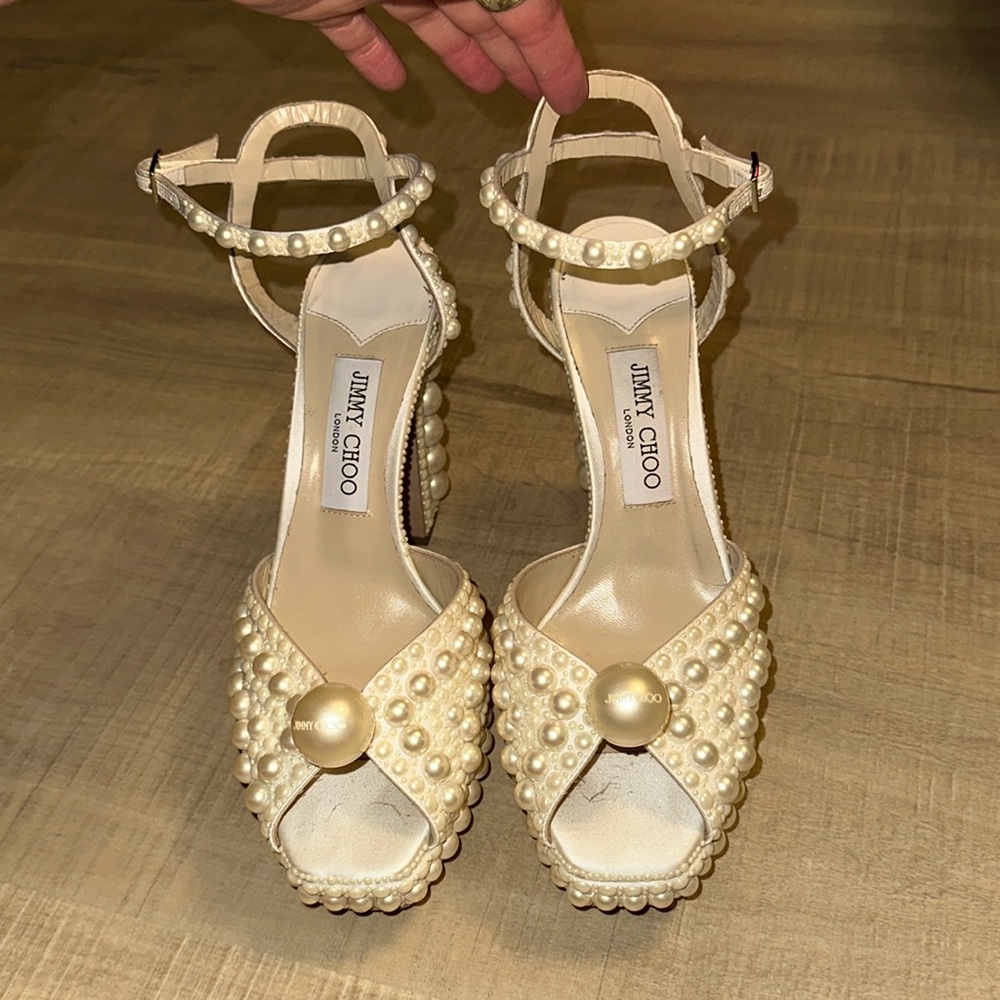 Jimmy choo pearl heels